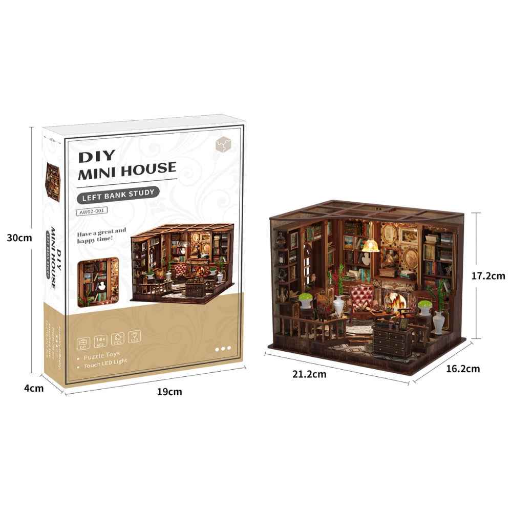 Left Bank Study DIY Mini House Kit ｜DIY Miniature Kit