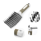 Quick Knot‑Free Detangling – Nylon Bristles with Scalp Massage Tips – For Thick or Curly Hair