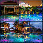 2 PCS - Timer Function Solar-Powered Pool Light with 3 Brightness Levels & 9 Colors