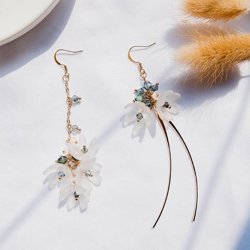 Asymmetrical Flower Earrings