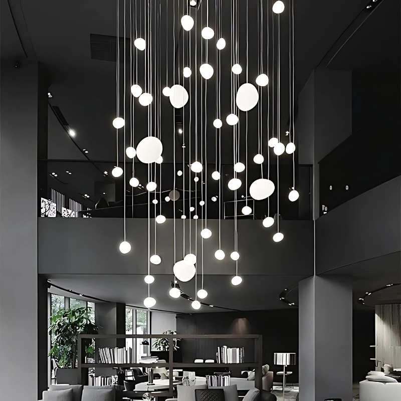 Elegant Glass Pebble Pendant Light