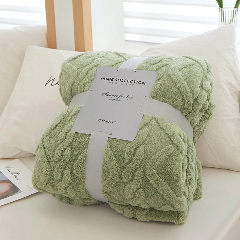 Reversible Thick Lambswool Blanket - CozyLuxe