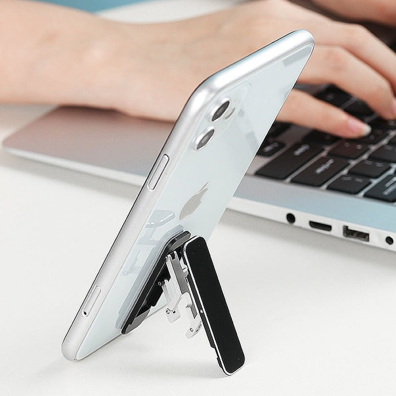 Portable foldable phone holder