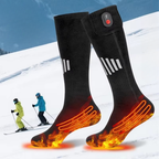 Rechargeable USB Heated Socks with Electric Thermal Warming for Cold Weather