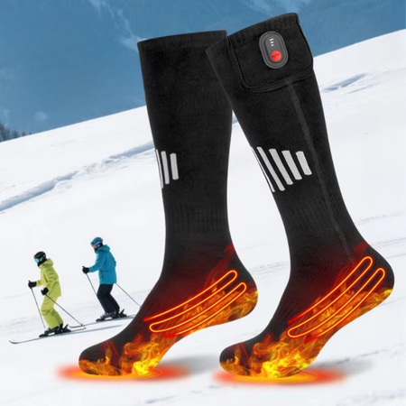 Rechargeable USB Heated Socks with Electric Thermal Warming for Cold Weather