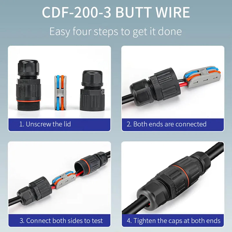 Outdoor Waterproof Electric Cable Connector