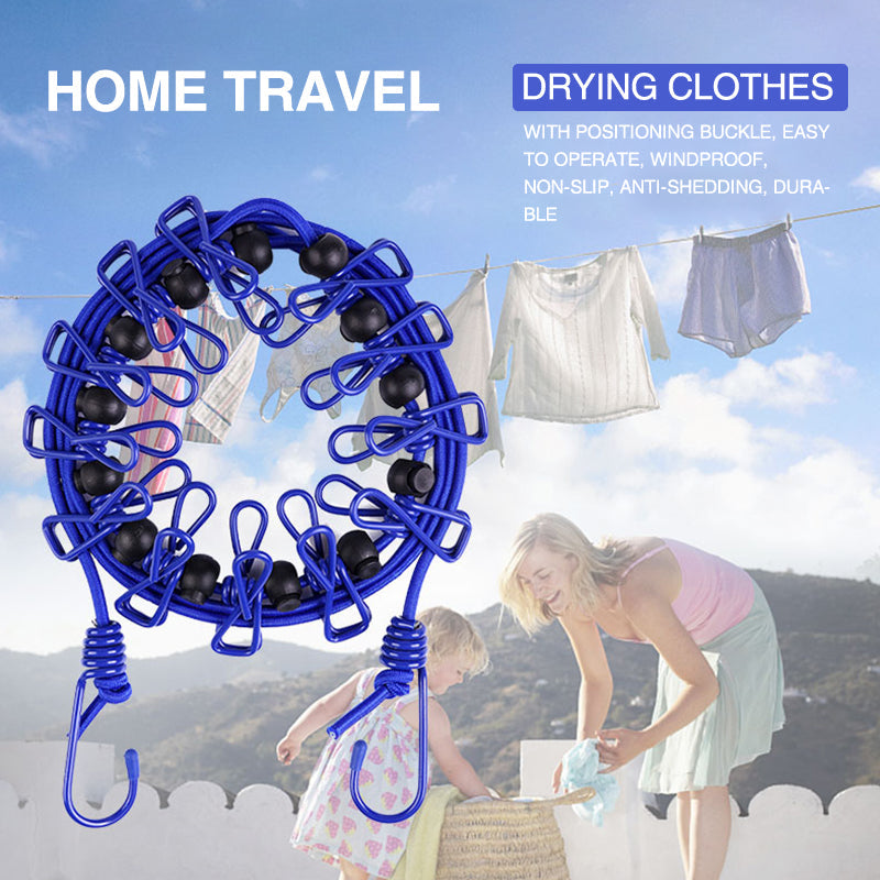 Portable elastic travel dress rack