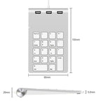 Portable Laptop Numeric Keypads, with 3*USB3.0 Ports & Sleek Design, for Windows & IOS