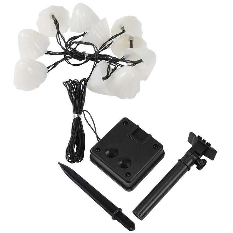 LED Solar String Lights Ground Stake Mushroom Lights