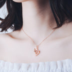 I love you Roses Bloom Necklace in 100 languages gift set