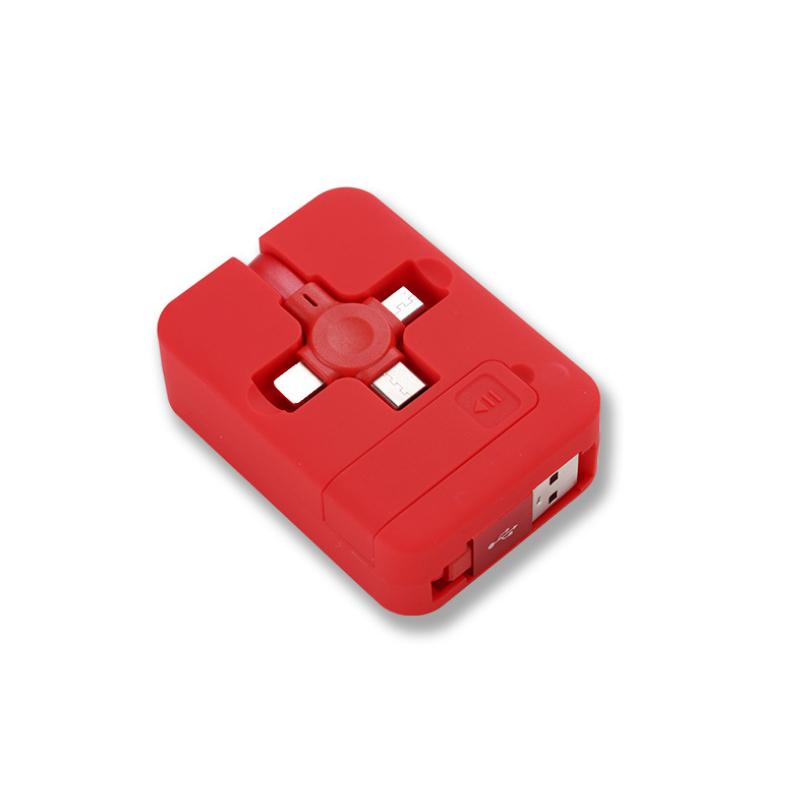 Three in one charging cable reel