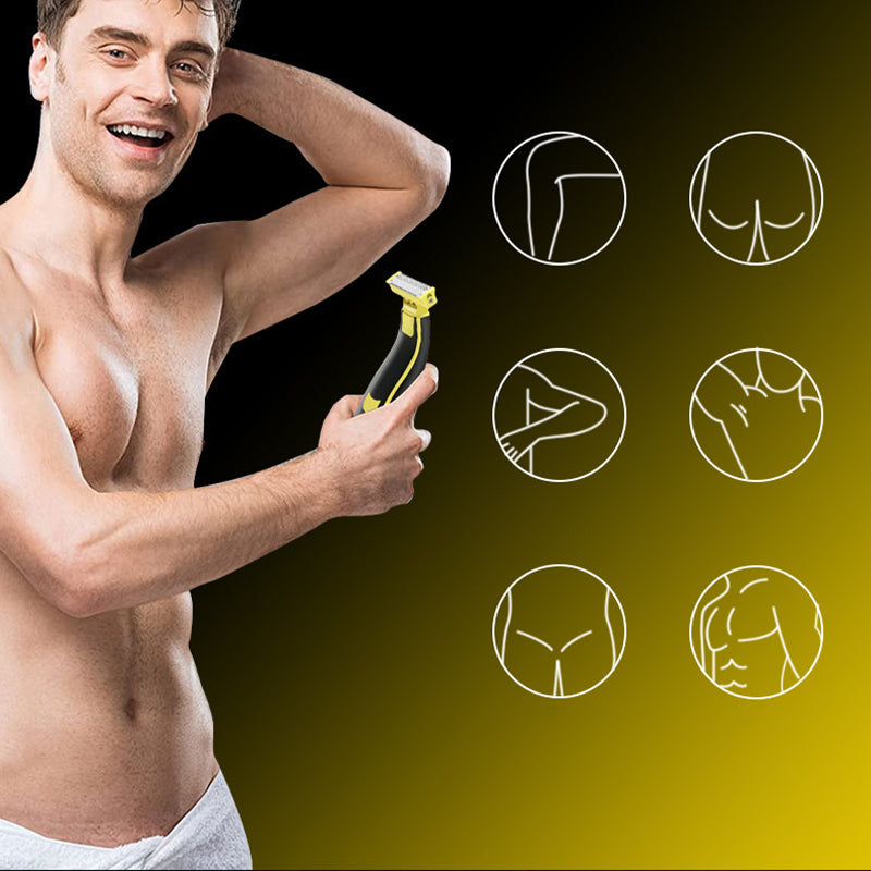 Full body washed wet and dry shaver