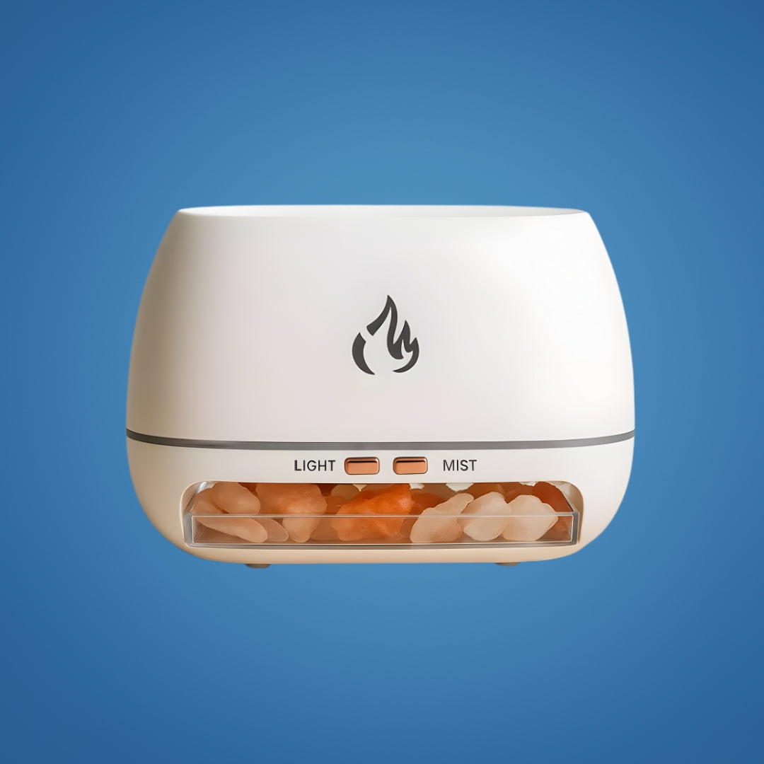 Relieves Dry Air and Aids Sleep – Himalayan Salt Crystal, Quiet Mist and Calming Home Air Wellness