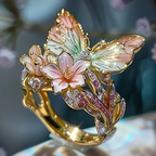 Butterfly flower ring