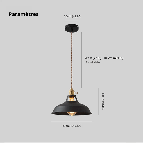 Vintage pastel pendant lamp - Metallic elegance - Soft ambiance