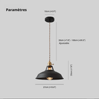 Vintage pastel pendant lamp - Metallic elegance - Soft ambiance