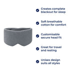 Total Light Blocking – Soft Cotton Comfort – Breathable Fit – Blocks All Light for Travel, Naps & Deep Sleep