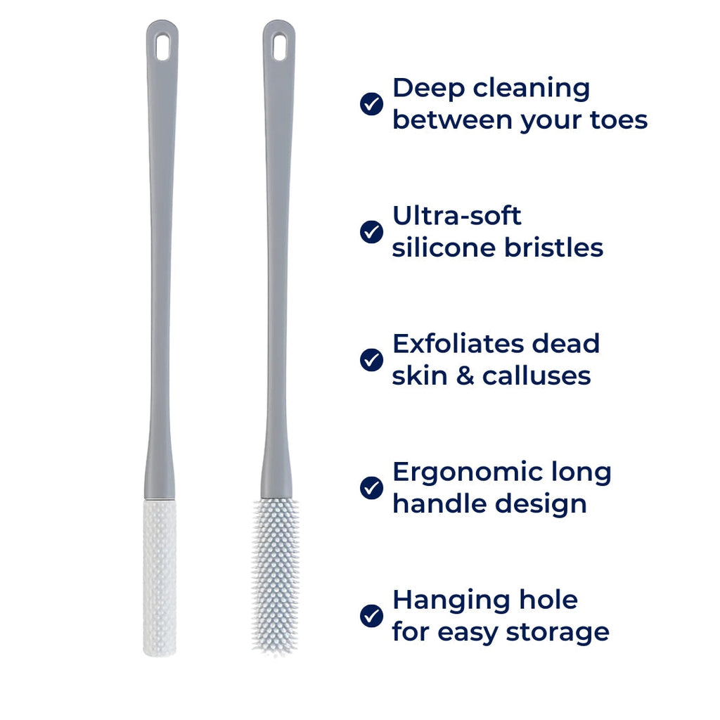 Deep Dirt And Dead Skin Removal – Soft Silicone Bristles – Sensitive Feet And Daily Hygiene