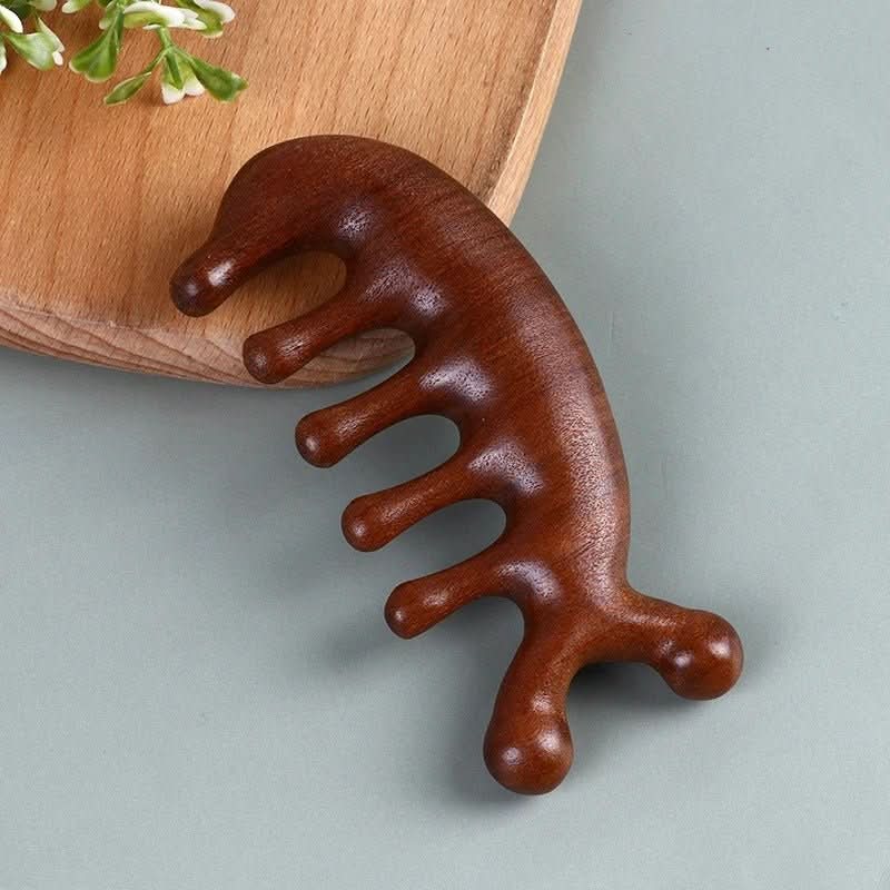 Luxury Sandalwood Massage Comb | Antistatic & ideal for hair care & scalp massage