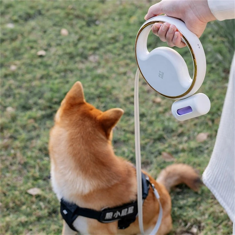 Automatic Dog Leash LumoLeash | With LED light & ergonomic grip | Retractable mechanism | For small & medium dogs