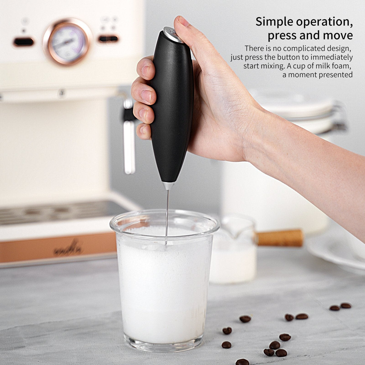 Powerful Milk Frother with Stand