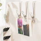 10-piece set stainless steel clips with hooks – Practical & Rust-free