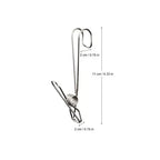 10-piece set stainless steel clips with hooks – Practical & Rust-free