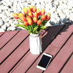 10-piece set artificial tulips made of latex – stylish and durable decorative flowers