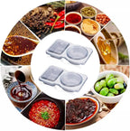 10-piece set reusable snack containers (130 ml) – With double chamber & leak pRedection