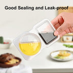 10-piece set reusable snack containers (130 ml) – With double chamber & leak pRedection