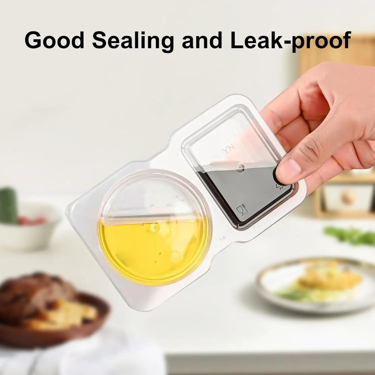 10-piece set reusable snack containers (130 ml) – With double chamber & leak pRedection