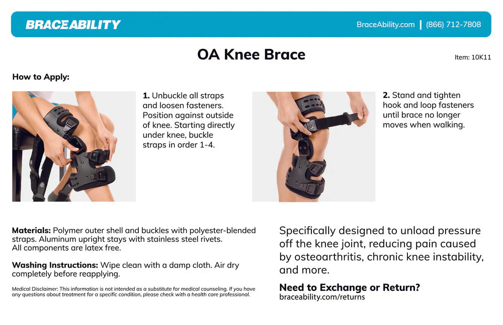 Osteoarthritis Relief Knee Brace | Medial and Lateral OA Support for Bone-on-Bone Arthritis Pain
