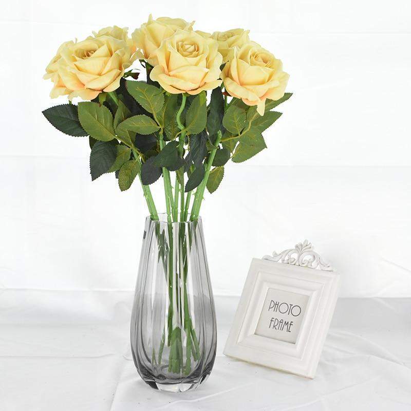 10 pieces silk roses
