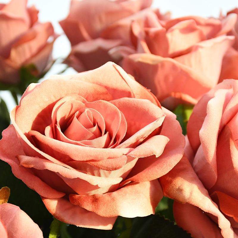 10 pieces silk roses