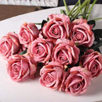10 pieces silk roses