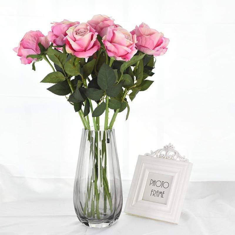 10 pieces silk roses
