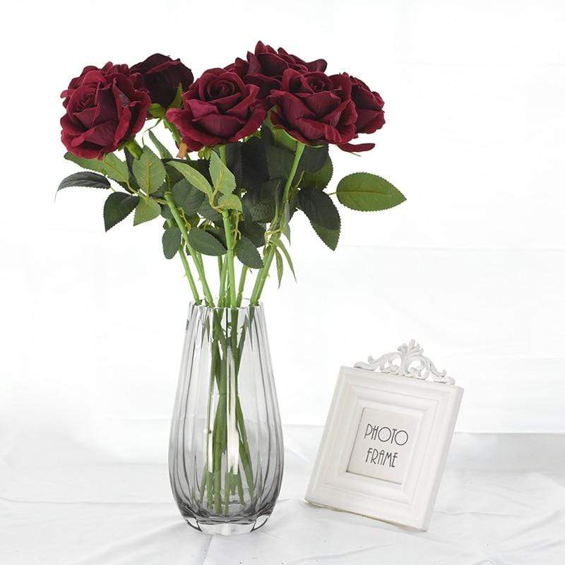 10 pieces silk roses