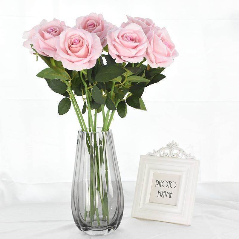 10 pieces silk roses