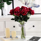 10 pieces silk roses