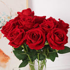 10 pieces silk roses