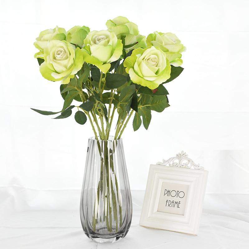 10 pieces silk roses
