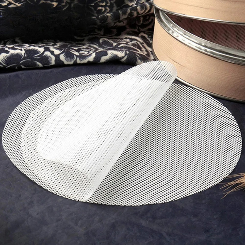 10Pcs Silicone Round Steamer Liners Non-stick Reusable Dehydrator Mats