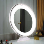 Lunora LED Makeup Mirror | 10x Magnification | 360° Rotatable | Compact & Travel-Friendly