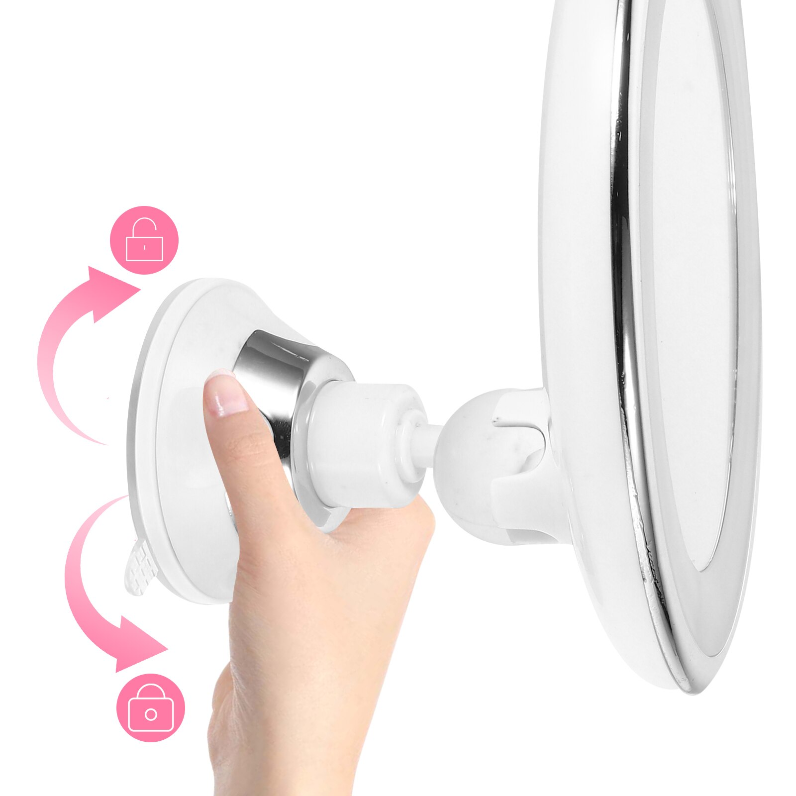 Lunora LED Makeup Mirror | 10x Magnification | 360° Rotatable | Compact & Travel-Friendly
