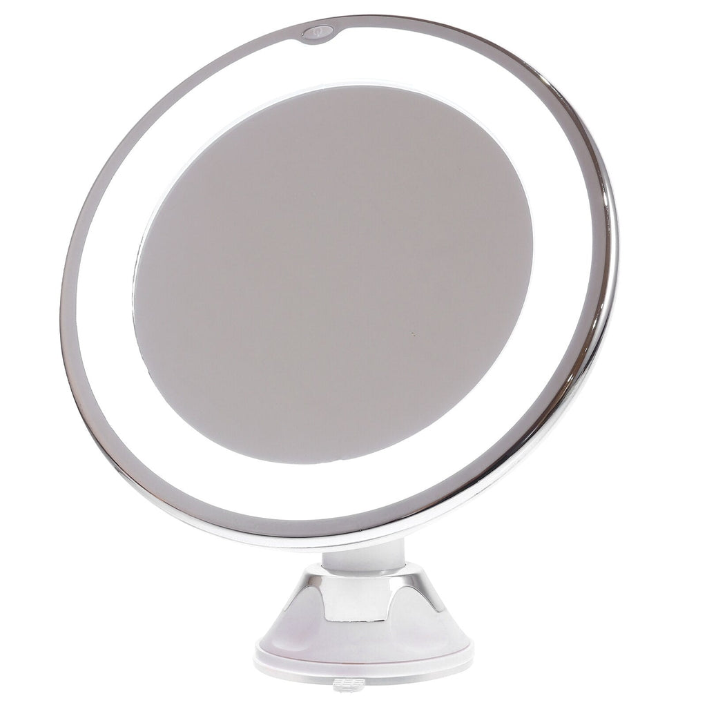Lunora LED Makeup Mirror | 10x Magnification | 360° Rotatable | Compact & Travel-Friendly
