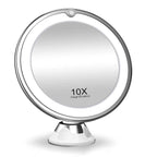 Lunora LED Makeup Mirror | 10x Magnification | 360° Rotatable | Compact & Travel-Friendly