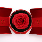 EternalBloom | Romantic Rose Box with 14k White Gold Heart Necklace and Love Note