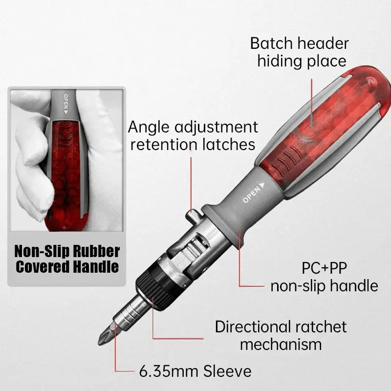 11-in-1 Ratchet Screwdriver for Hard-to-Reach Places