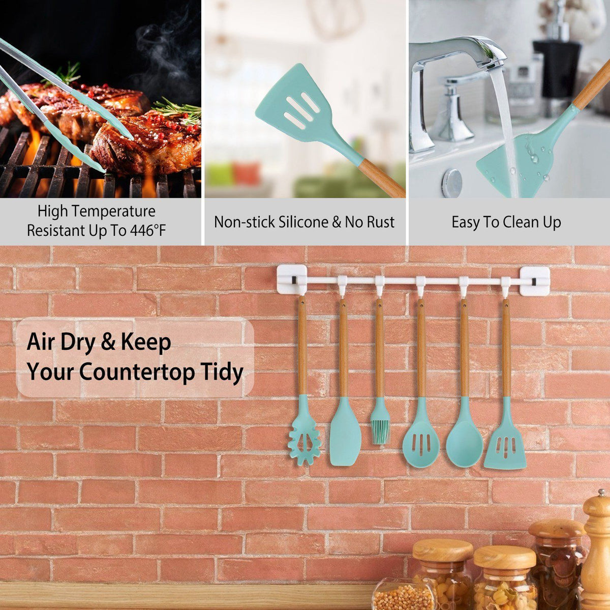 11-Piece: Silicone Cookware Set
