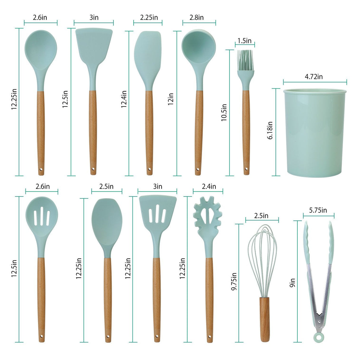 11-Piece: Silicone Cookware Set